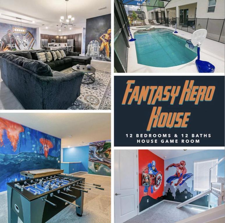The Fantasy Hero Mansion w pool near Disney